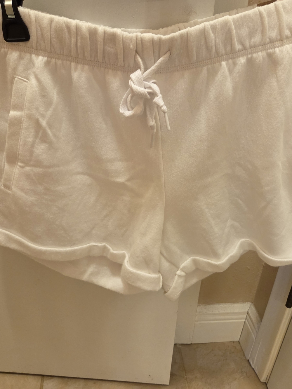 PINK Victoria's Secret White Drawstring Lounge Shorts - Picture 3 of 4